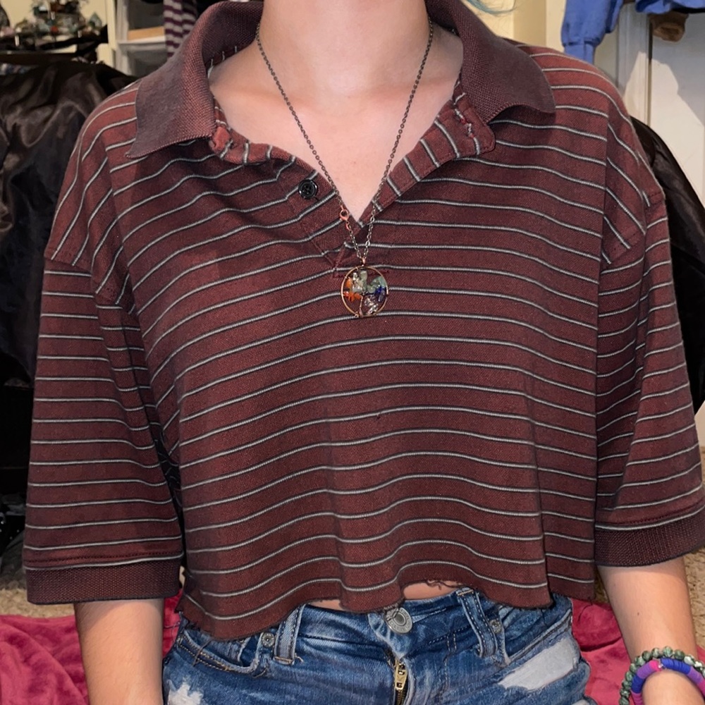 cropped collared shirt